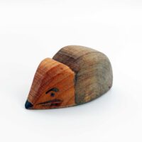 Sägefisch Holzspielzeug Maus 02, Holzfigur Maus, Minimaus, Sägefisch Maus