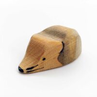 Sägefisch Holzspielzeug Maus 03, Holzfigur Maus, Minimaus, Sägefisch Maus