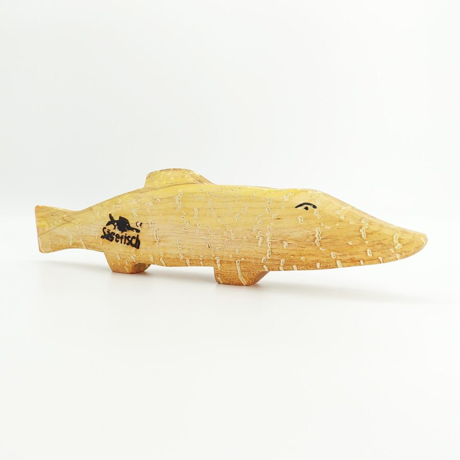 Sägefisch Holzspielzeug Hecht gross 02 Fisch, Großer Hecht, Hecht, Holzfigur Hecht, Sägefisch Hecht, Toller Hecht