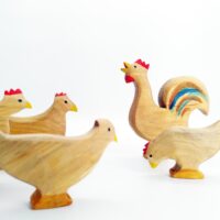 Sägefisch Holzspielzeug Hahn 04, Caruso der Hahn, Holzfigur Hahn, Huhn, Sägefisch Hahn, Sägefisch Huhn