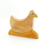 Sägefisch Holzspielzeug Glucke 01, Holzfigur Glucke, Holzfigur Huhn, Huhn, Sägefisch Huhn