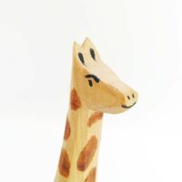 Sägefisch Holzspielzeug Giraffe klein 02, Giraffe Inge, Holzfigur Giraffe, Holzfigur Inge, Sägefisch Giraffe