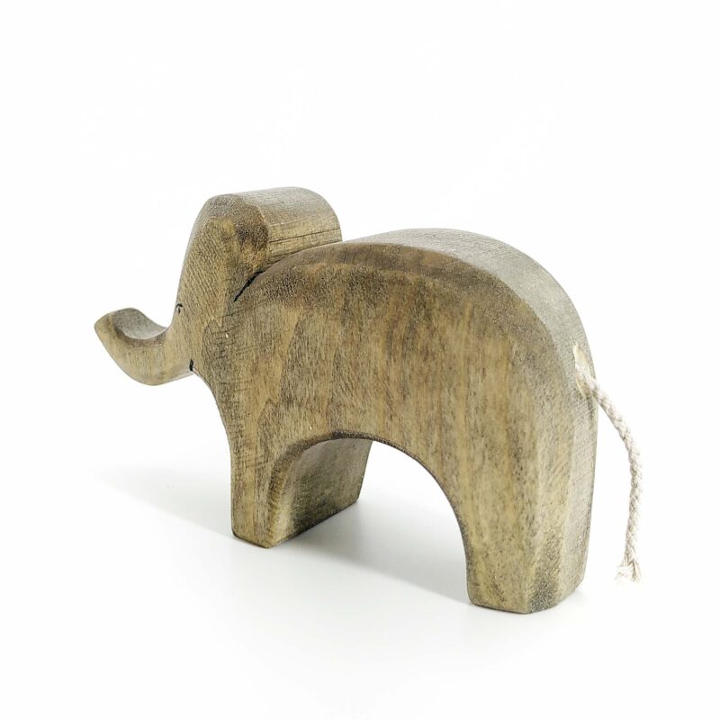 Sägefisch Holzspielzeug Elefant klein 02, Elefant, Elefant Jim, Holzfigur Elefant, kleiner Elefant, Sägefisch Elefant