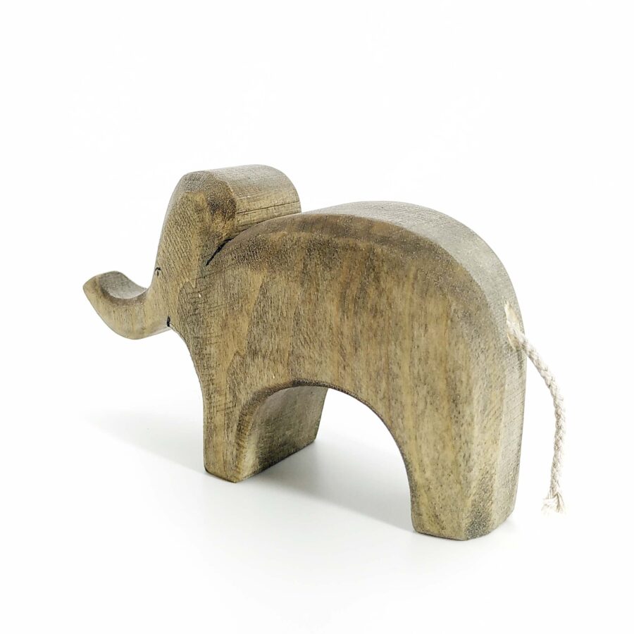 Sägefisch Holzspielzeug Elefant klein 02, Elefant, Elefant Jim, Holzfigur Elefant, kleiner Elefant, Sägefisch Elefant