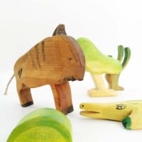 Sägefisch Holzspielzeug Gnu 03, Gnu, Günter das Gnu, Holzfigur Gnu, Sägefisch Gnu