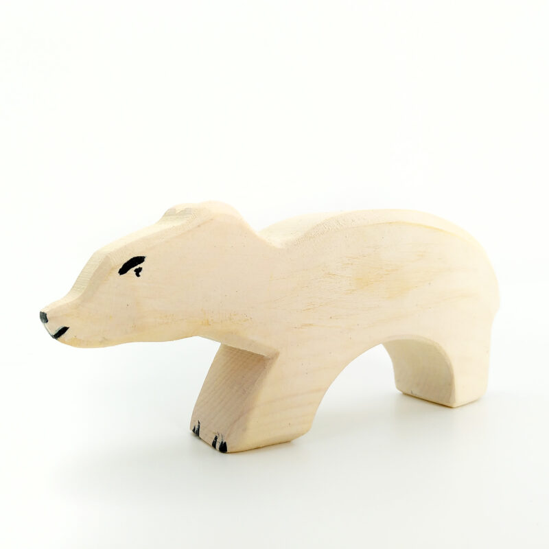 Sägefisch Holzspielzeug Eisbär 01, Bär, Eisbär, Großer Eisbär, Holzfigur Eisbär, Sägefisch Eisbär