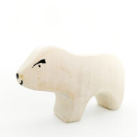 Sägefisch Holzspielzeug Eisbär klein 02, Bär, Eisbär, Holzfigur Eisbär, kleiner Eisbär, Sägefisch Eisbär