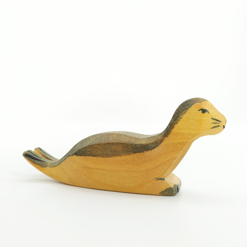 Sägefisch Holzspielzeug Robbe 01, Holzfigur Robbe, Robbe, Sägefisch Robbe