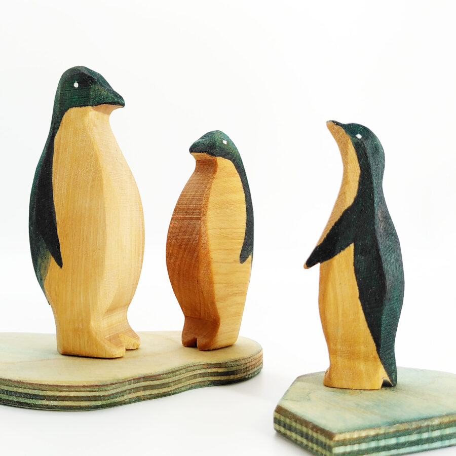 Sägefisch Holzspielzeug Pinguin gross 04, Großer Pinguin, Holzfigur Pinguin, Pinguin, Sägefisch Pinguin