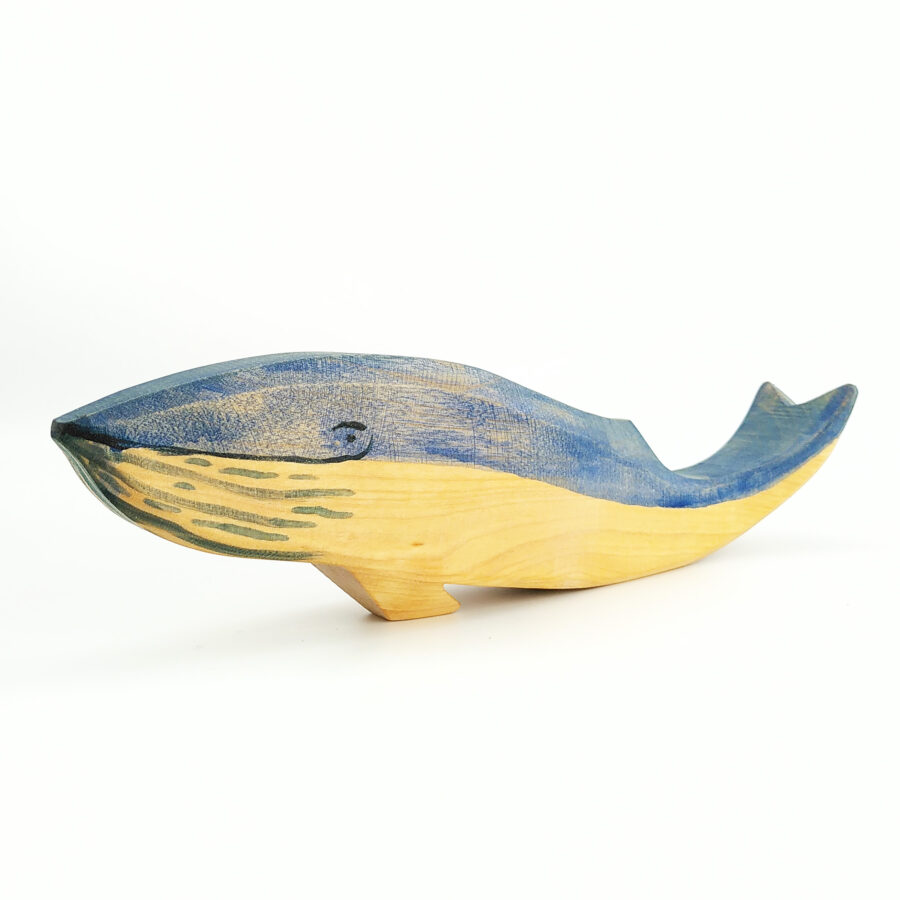 Sägefisch Holzspielzeug Blauwal 04, Blauwal, Fisch, Holzfigur Blauwal, Holzfigur Wal, Sägefisch Blauwal, Wal