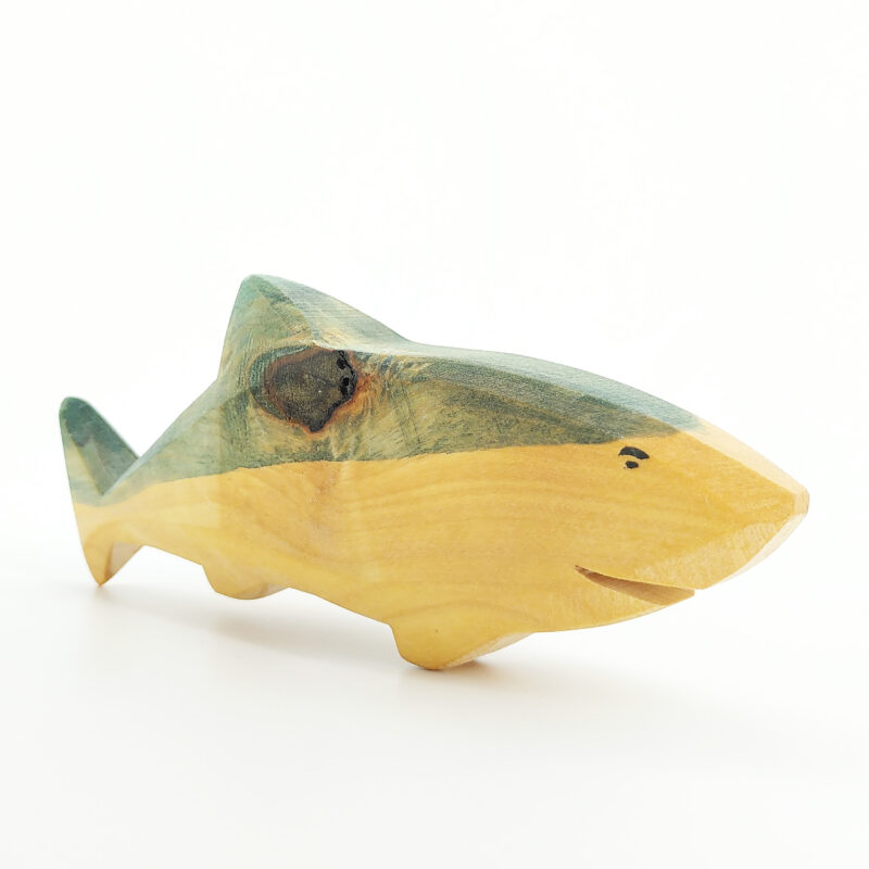 Sägefisch Holzspielzeug Hai 01, Fisch, Heiner der Hai, Holzfigur Hai, Sägefisch Hai