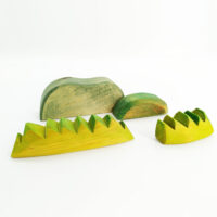 Sägefisch Holzspielzeug Gras und Büsche 01, Buschwerk, Grünzeug, Holzfigur Gras, Set