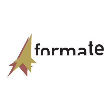 Formate logo: gold and maroon geometric star icon to the left of the word 'formate'.