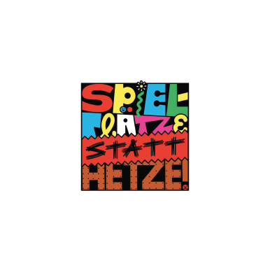 Colorful graffiti-style square logo with overlapping letters, framed by a white border on a black background.